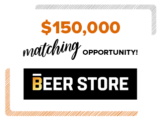 $150,000 matching opportunity! Beer Store.