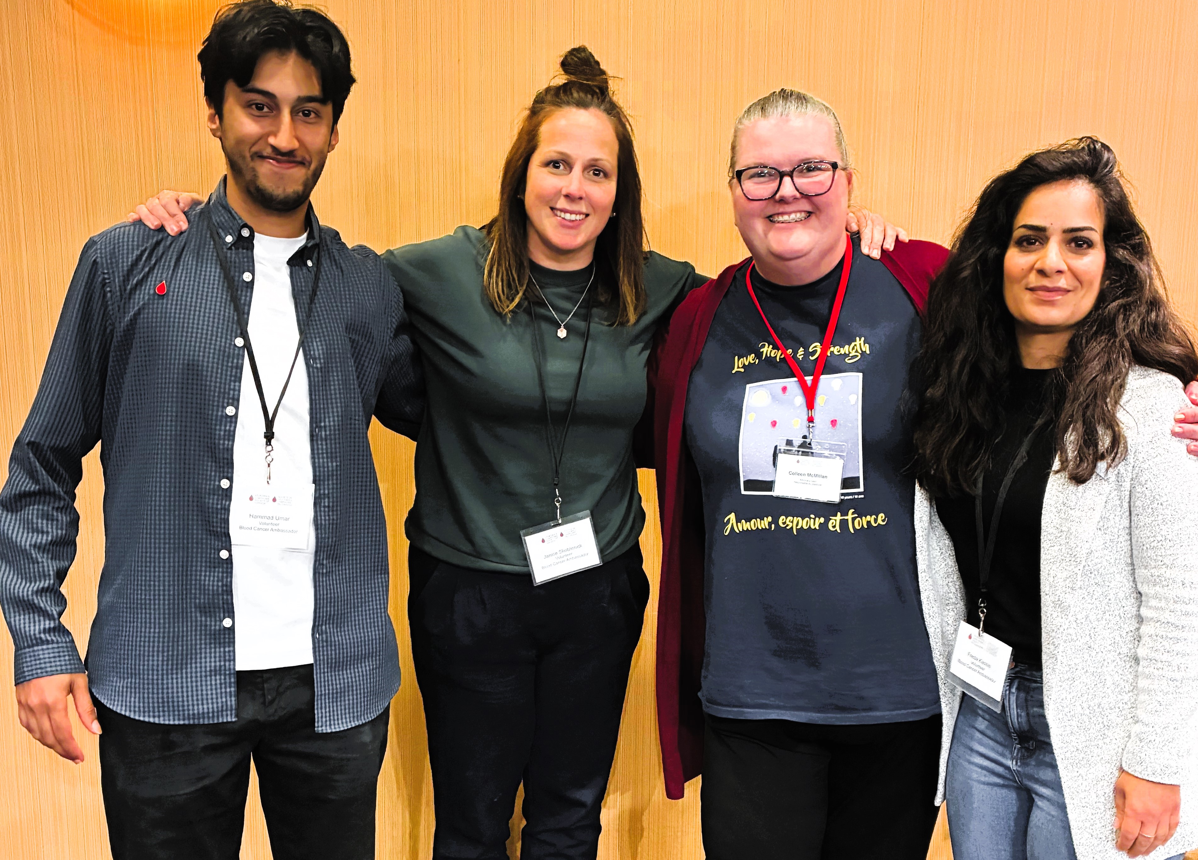 Hammad Umar, Janice Skoblenick, Colleen McMillan and Freda Kassis of LLSC Ambassador program.