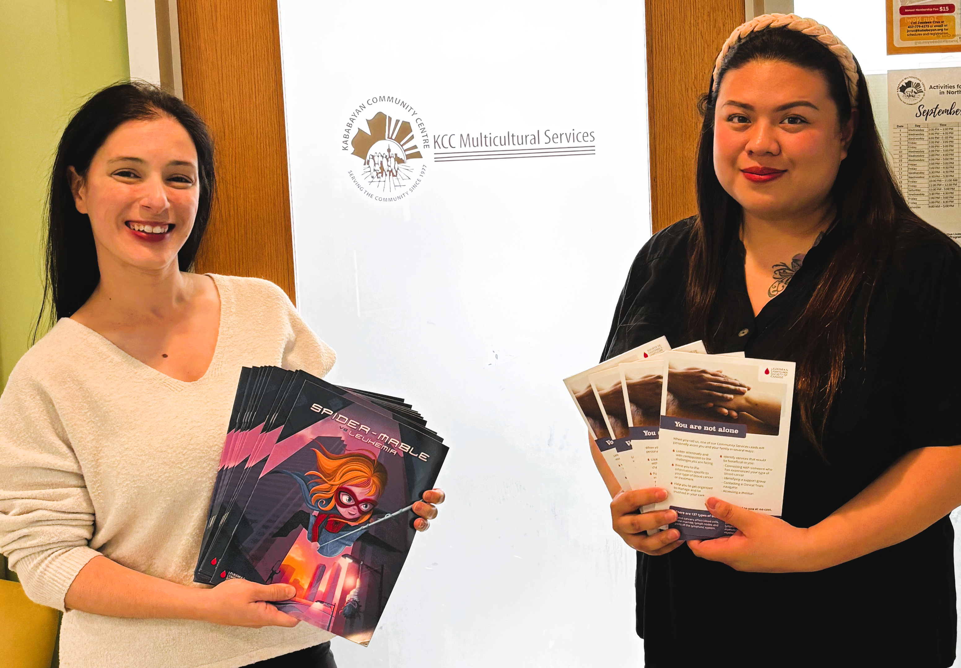 Daniela Sinisi, LLSC, and Jassleen Joy Cruz, Kababayan Multicultural Centre