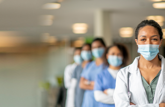 A group of doctors posing for a photo
