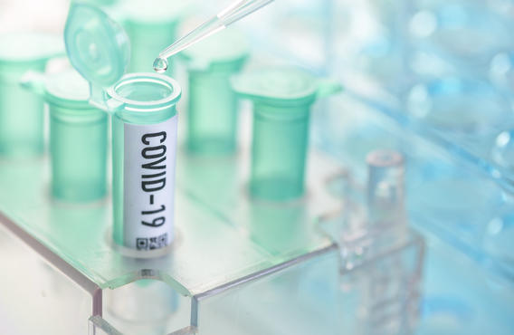 Covid 19 test tubes
