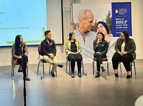 A Discussion Panel with (from left to right) Dr Kekre, Phil Nguyen, Joy Rashid, Christine Sutherland, Jani Lamarche