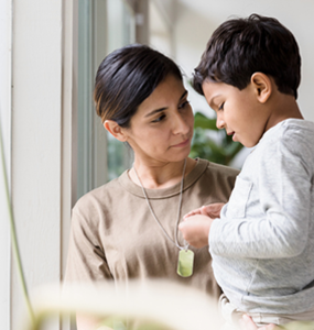 Mom Telling Son about cancer