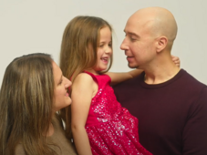 Adam, shown in the short CBS video enjoying himself with wife Natasha and daughter Marquesa, now age 5.