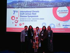 Natasha Sani, LLSC, and other members of the GvHD Alliance, at the 2024 International cGVHD Symposium.